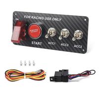 12V Auto da corsa accensione motore Start On/Off interruttore a levetta Carbonio