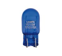 12V Blue Dyed Glass, Lampada con zoccolo vetro 2 filamenti - (W21/5W) - 21/5W -