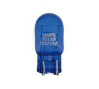 12V Blue Dyed Glass, Lampada con zoccolo vetro 2 filamenti - (W21/5W) - 21/5W -