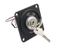 12V Chiave Accensione Interruttore Pannello Con 2 Motore LED Rosso 10A 40mm Foro