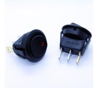 12V Dc Interruttore LED Rotondo On Off Illuminato Mini Montaggio Levetta Auto