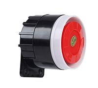 12V DC Mini Red Wired Horn Sirena, di Allarme Acustico Corno di Avvertimento per la Sicurezza Domestica 120dB