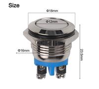 12V Impermeabile Momentanea per interruttore Alto Piatto per sfera per horn