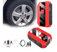 12V jump starter, with tool box, smart clip, air nozzle, air pipe, data cable, suitable for 6.5L gasoline engine and 5.0L diesel engine