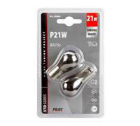 12V Lampada 1 filamento - (P21W) - 21W - BA15s - 2 pz - D/Blister - Cromo/Bianco