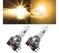 12V Lampada Alogena 15/55W 3200K H15 Acciaio Inox/Plastica Giallo Durevole