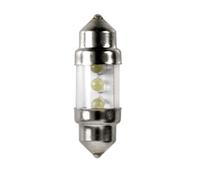 12V Lampada siluro 3 Led - 10x31 mm - SV8,5-8 - 2 pz - Scatola - Bianco
