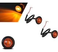 12V LED Ambra Arancio Indicatore Laterale Luci X2 Pulsante Profilo Auto Van Bus