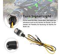 12V LED di direzione di direzione Luce da 8mm Moto universale per Honda Black T9