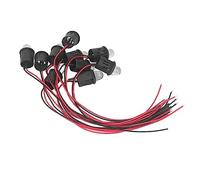 12V LED Diodo Light, 10pcs Striking 10mm Impermeabile Line Dash Board Indicatore Pilota Facile Installazione Ampia Applicazione per Auto (Rosso)