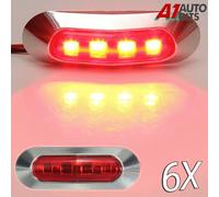 12V LED Rosso Posteriore Indicatore Laterale 8.9cm Luci X6 Cromo Lunetta SMD Bus