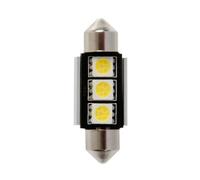 12V Led Series 3 SMD x 3 chips (C5W) 10x36 mm SV8,5-8 1 pz Scatola Bianco Doppia