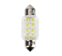 LAMPA - 12V Lampada siluro 8 Led - 13x35 mm - SV8,5-8 - 1 pz - D/Blister - Bianco