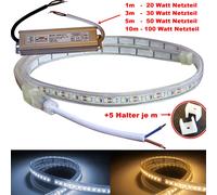 12V LED Strisce Impermeabile IP68 Luminose Bianco Caldo Acquario Piscina Trafo [EEK: F]