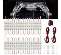 12V Luces 120 LED Techo de Interior de Coche, White LED Module Lights LED Ceiling Light Kit for Car Van RV Truck Vehicle Boat Caravan Camper Trailer Lights, 40 Modules