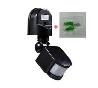 12V Motion Sensor 220V/110V Movement Detector Automatic Infrared Wall Mount Timer Outdoor 24V LED Motion Sensor Light Switch(Black-24V)