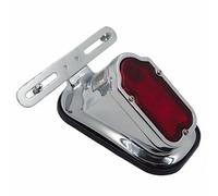 12V Moto Metallo Cromo Rosso Lapide Freno Coda Luce Per Harley