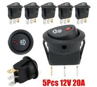 12V On Off Rocker Interruttore Set per Luci Fendinebbia 5Pcs Con LED Rosso Auto