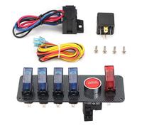 12V Racing Car Ignition Switch Panel Relay Engine Start Push Button LED Toggle