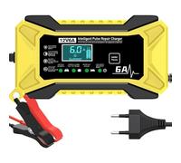 12V Smart Battery Charger - Portable Automobile Charger, Auto Accessories LCD Display, Temperature Controlled Device | Marine Scooter Boat Trailer Road Cart Use, Vehicle Power Management, Recharge