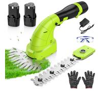 12V Tagliasiepi a Batteria 2 in 1 Elettriche Tosaerba per Arbusti Erba Prato con 2 pezzi Batteria da 1500mAh e Caricatorecari Forbici da Giardino Elettriche con 2 Lunghezze di Lama Larghezza di Taglio