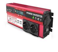 12V To 220V 4000W Power Inverter LCD Display EU Socket Solar Inverter Dual USB Fast Charging for Phone Laptops Car(3000W)