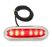 12V to 24V Boat Underwater Light 6 LED Lamp Beads IP68 Waterproof Strong Sealing for Ships Yachts Motorboats (RGB)