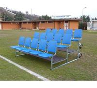 (12V) TRIBUNETTA MODULO TRIBUNA FISSA ACCIAIO ZINCATO MT 2,5 SU 3 FILE 15 POSTI