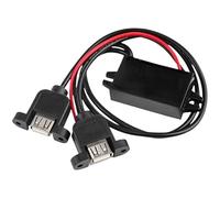 12V24V a 5V 3A 5A Micro Mini USB Step Down Adattatore di uscita di alimentazione di tensione Protezione automatica del calore Convertitore di alimentazione for auto(Dual USB with Ear)