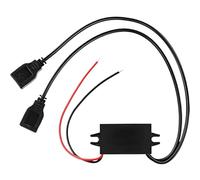 12V24V a 5V 3A 5A Micro Mini USB Step Down Adattatore di uscita di alimentazione di tensione Protezione automatica del calore Convertitore di alimentazione for auto(Dual Square USB 5A)
