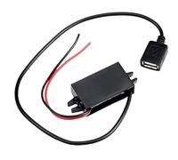 12V24V a 5V 3A DC-DC Step Down Tensione di alimentazione Adattatore di uscita Convertitore di alimentazione for auto Micro Mini USB con protezione inversa(Single Square USB)