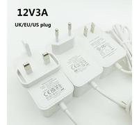 12V3A Alimentatore bianco 12v UK EU US Plug DC 12v 3A 5.5mmx2.5mm Alimentatore Spina americana Adattatore CA/CC Trasformatori di commutazione 36W