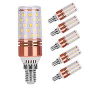 12W Lampadine LED E14 ( 6 Pezzi ), 60-LED Lampadine LED E14 Equivalente a 100W 120W, E14 3000K 1450LM NON Dimmerabile Per Lampadario Bagno Cucina Camera da Letto Terra Interno Esterno (Bianca Calda)…