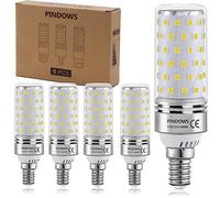 12W Lampadine LED E14 Bianco Freddo 6000K LED Lampade Mais Per Lampadario,Equivalente a 120W Incandescenza,1450LM Sostituire Lampada Alogena da 100W~120W,Alta Luminosità CRI82,No Dimmerabile,5 Pezzi