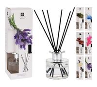 12x 100ml Fragranza Con Diffusore di Vetro E 6 Bastoncini Decorazione Set 1,2