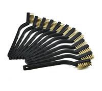 12x 170mm Spazzola Mini Acciaio Ottone Pittura Rimuovi Ruggine 32 12mm