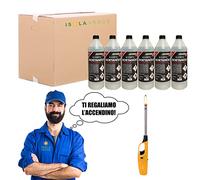 12X 1LT BIOETANOLO COMBUSTIBILE Liquido Ecologico Naturale INODORE Camino + Accendino Omaggio