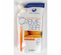 12x 500ml Soft & Gentle Sapone Crema Ricarica Mango & Arancia Lavaggio Mani