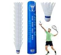 12x Ad Alta Durata Disponibilità Feathes Badminton - Di Volo Di Precisione, Robusti Sport Sport Shuttlecocks | Accessorio Di Gioco Affidabile Per Partite Di Allenamento Per La Scuola Ricreativa