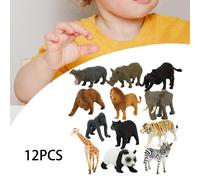12x Africa Animal Model Set Animali Figure Giocattolo Educativo Animali Playset