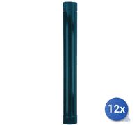 12x Ala Spa Tubo Smaltato Nero Opaco Cm 12X50