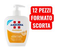 12x Amuchina Sapone Liquido Igienizzante Mani Anti Odore- 250 ml
