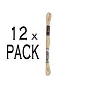 12x Anchor Sticktwist 8m, bisquit, cotone, colore 885, 6 fili