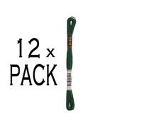 12x Anchor Sticktwist 8m, dkl jagdgruen, cotone, colore 218, 6 fili