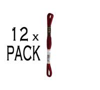 12x Anchor Sticktwist 8m, dkl red ombre, cotone, colore 1206, 6 fili