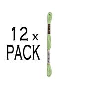 12x Anchor Sticktwist 8m, verde chiaro, cotone, colore 240, 6 fili
