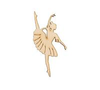 12X BALLERINA in legno 7 cm MADE IN ITALY decorazione bomboniera