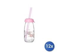 12x Barattoli In Vetro Gatto Con Cannuccia 0,25 111722 Home
