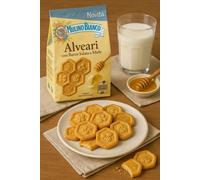 Mulino Bianco Biscotti Frollini Alveari con Burro Salato e Miele, Biscotti per Colazione, Senza Olio di Palma, 300 g