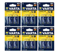 12x Batterie Alcaline Varta Longlife C LR14 1.5V Baby R14 MN1400 E93